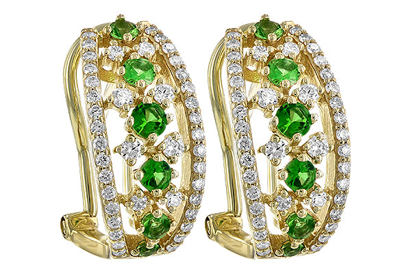 F199-45690: EARR .46 GREEN GARNET .86 TGW