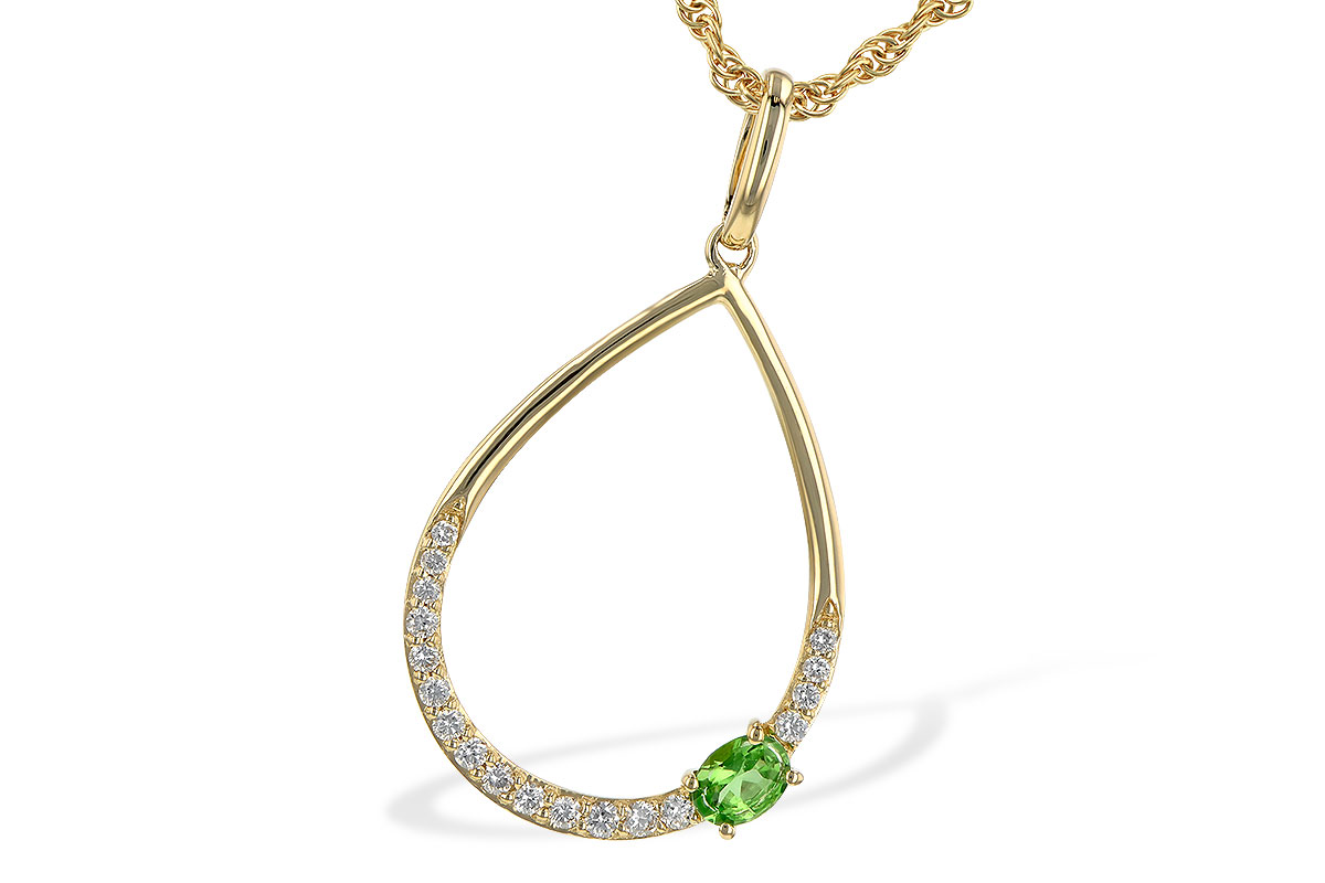 F199-52963: NECK .17 GREEN GARNET .26 TGW