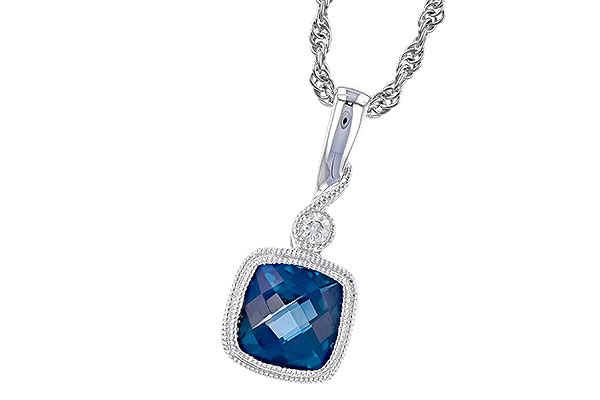 F283-09281: NECK 1.05 LONDON BLUE TOPAZ 1.07 TGW