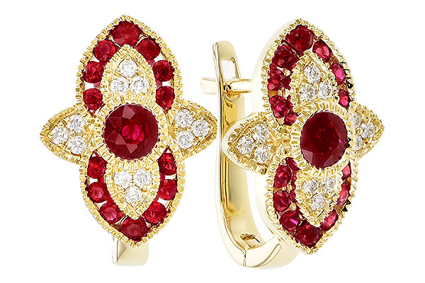 F283-09308: EARR .78 TW RUBY .90 TGW