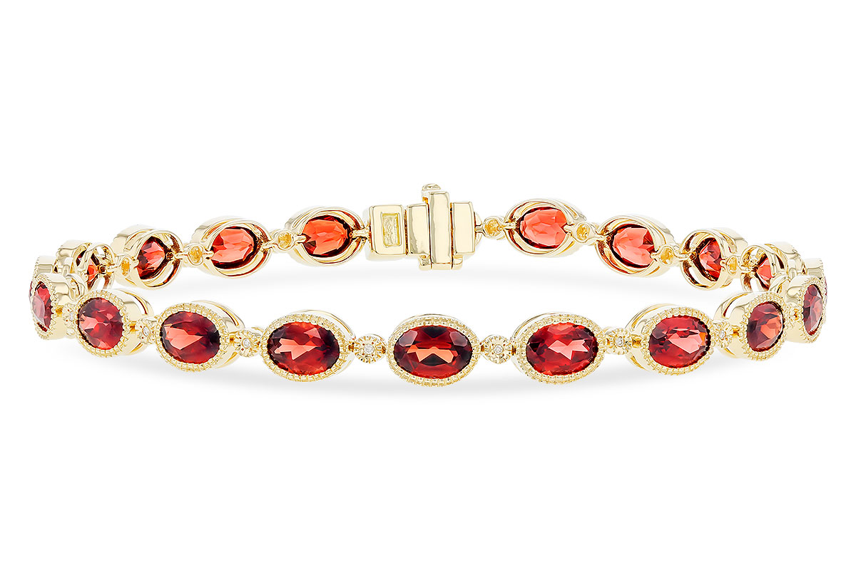F283-11154: BRACELET 9.22 TW GARNET 9.26 TGW