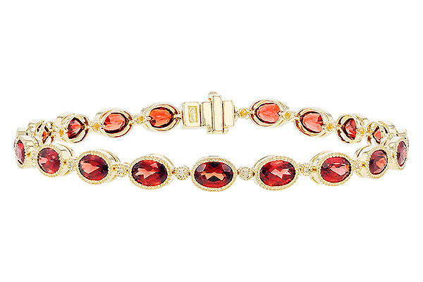 F283-11154: BRACELET 9.22 TW GARNET 9.26 TGW