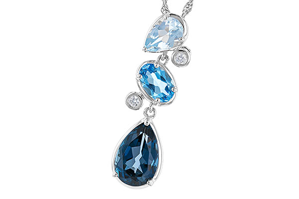 F283-12081: NECK 1.99 TW BLUE TOPAZ 2.02 TGW