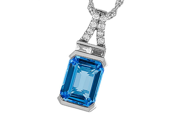 F283-15672: NECK 2.64 LONDON BLUE TOPAZ 2.80 TGW (9x7MM BT)