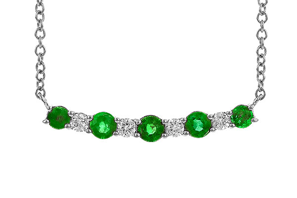 F283-16590: NECK .43 TW EMERALD .55 TGW