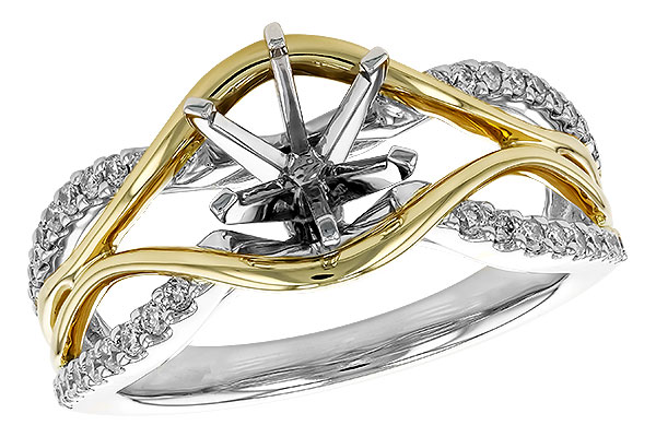 F283-17526: G197-66572 WITH WG RING / YG TRIM .25 TW
