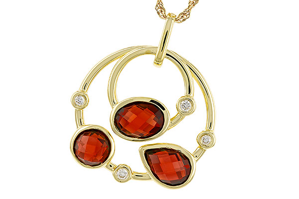 F284-00199: NECKLACE 2.88 GARNET 2.94 TGW