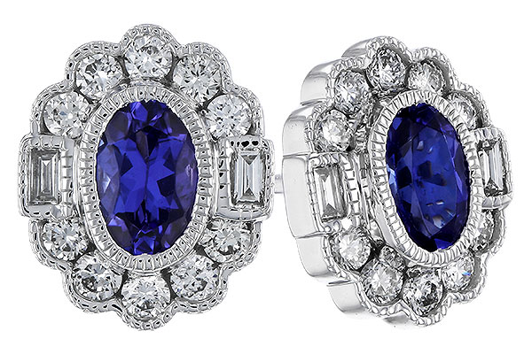 F284-01154: EARRINGS .93 TW TANZANITE 1.40 TGW