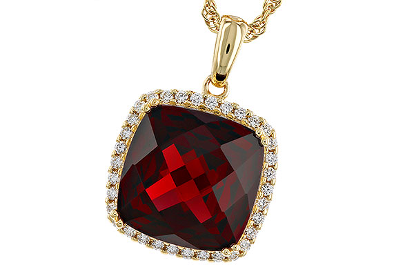 F284-02972: NECKLACE 9.26 GARNET 9.51 TGW (12MM CU)