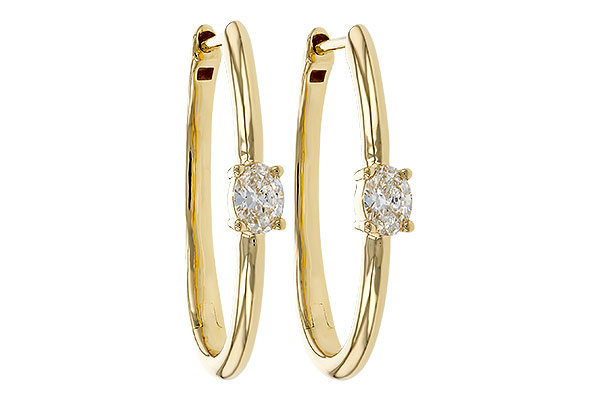F284-03835: EARRINGS .47 TW OVAL DIAMONDS
