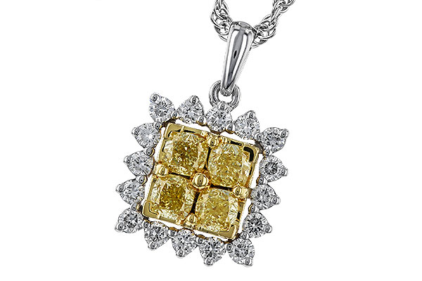 F284-03863: NECK .76 FANCY YELLOW DIAMONDS 1.09 TW