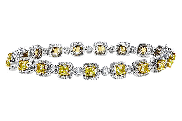 F284-03872: BRACELET 4.37 FANCY YELLOW DIAS 7.12 TW (7")