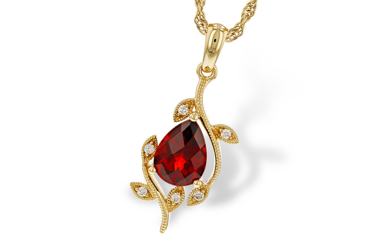 F284-06572: NECKLACE 1.34 GARNET 1.39 TGW (8X6MM GAR)