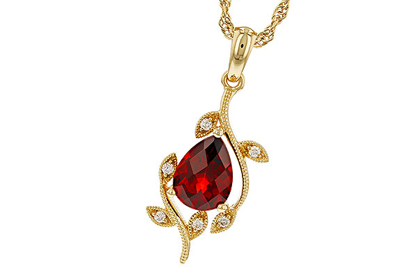 F284-06572: NECKLACE 1.34 GARNET 1.39 TGW (8X6MM GAR)