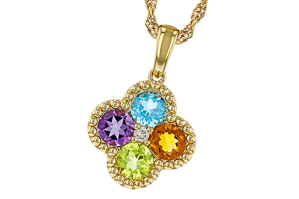 F284-08417: NECKLACE 1.26 SEMI-PREC (AMY,BT,CIT,PER) 1.29 TGW