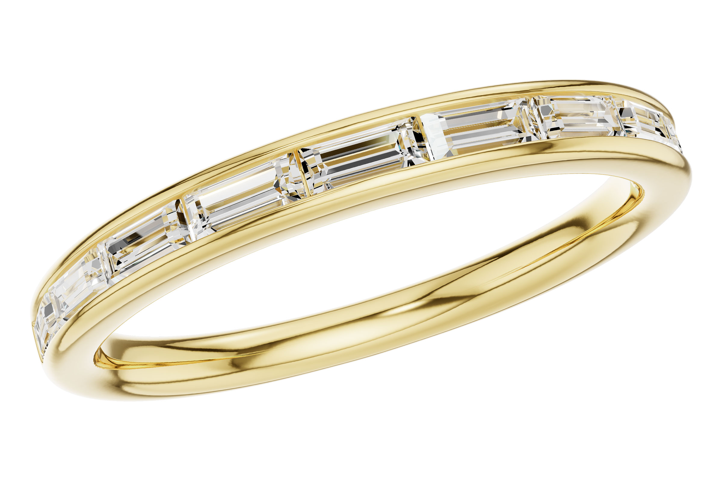 F284-91108: LDS DIA WED RG .44 TW BAGUETTES