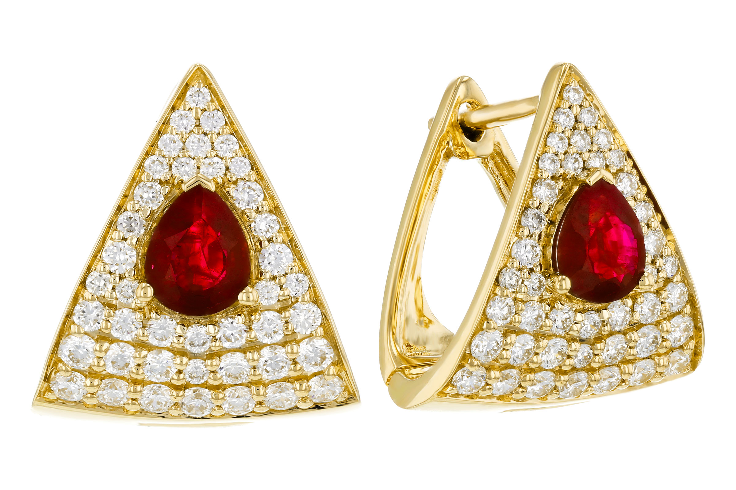 F284-92981: EARRINGS .63 TW RUBY 1.18 TGW (5x4MM RU)