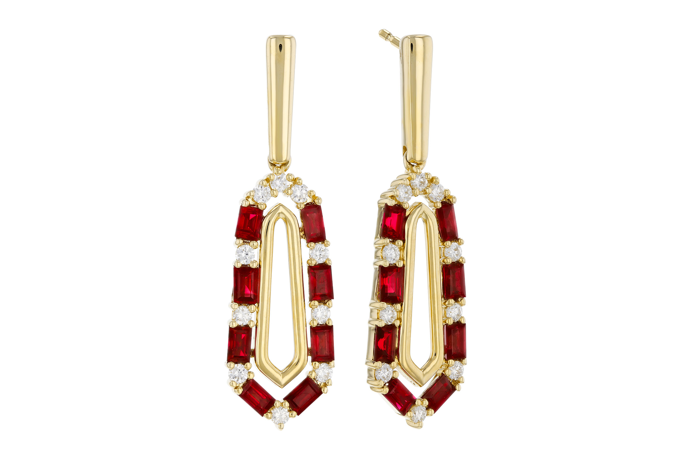 F284-93872: EARR .98 TW RUBY 1.26 TGW