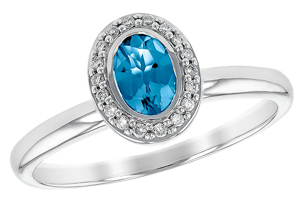 G195-90272: LDS RG .43 BLUE TOPAZ .50 TGW