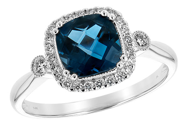 G198-55663: LDS RG 1.62 LONDON BLUE TOPAZ 1.78 TGW (7MM LBT)