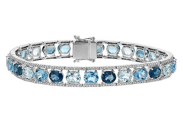 G198-56563: BRACELET 16.54 BLUE TOPAZ 17.78 TGW