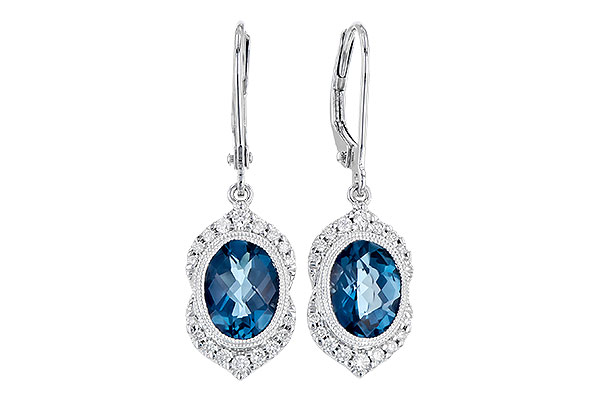 G282-26617: EARR 2.45 LONDON BLUE TOPAZ 2.64 TGW