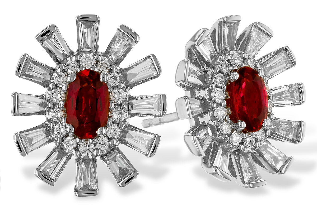 G283-16572: EARR .58 TW RUBY 1.30 TGW (5x3MM RUBY)