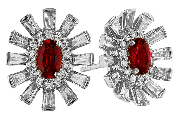 G283-16572: EARR .58 TW RUBY 1.30 TGW (5x3MM RUBY)