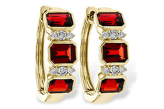 G284-02063: EARRING 1.50 TW GARNET 1.61 TGW