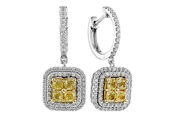 G284-02963: EARR 1.04 FANCY YELLOW DIAMONDS 1.62 TW