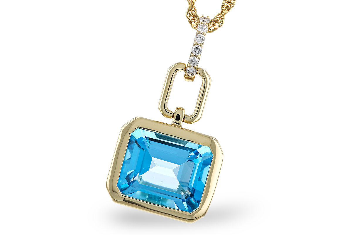 G284-03908: NECKLACE 3.26 BLUE TOPAZ 3.30 TGW (10x8MM BT)
