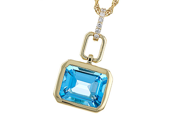 G284-03908: NECKLACE 3.26 BLUE TOPAZ 3.30 TGW (10x8MM BT)