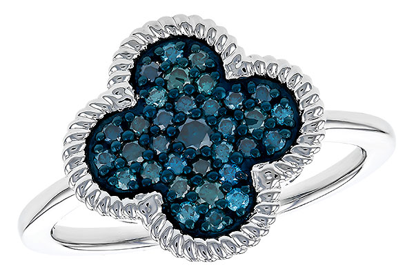 G284-04808: LDS DIA RG .33 TW BLUE DIAMONDS