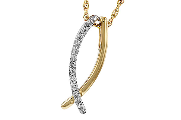 G284-07481: NECKLACE .25 TW