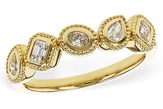 G284-07535: LDS DIA WED RG .34 TW FANCY CUT DIAS