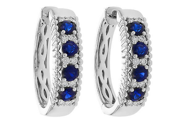 G284-08435: EARRINGS .56 TW SAPP .68 TGW