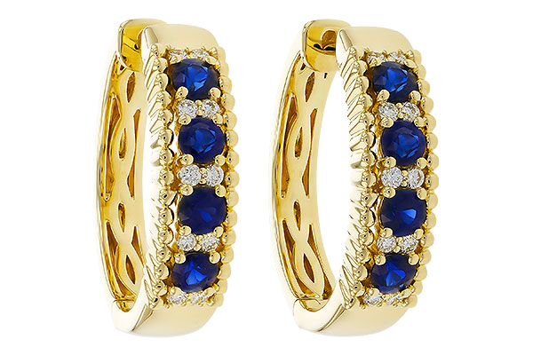 G284-08435: EARRINGS .56 TW SAPP .68 TGW