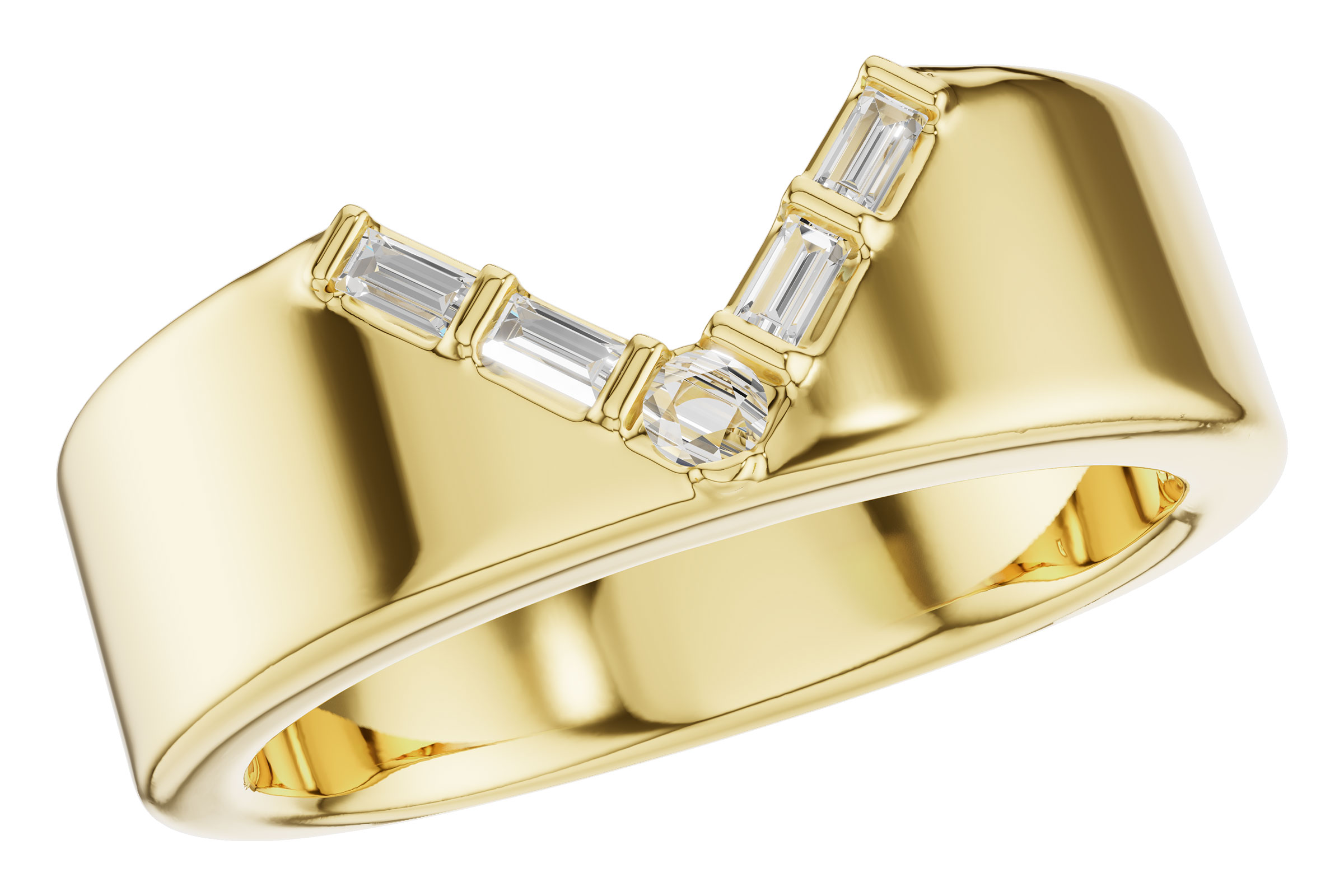 G284-92035: LDS DIA WED RG .07 BAGUETTE .11 TW