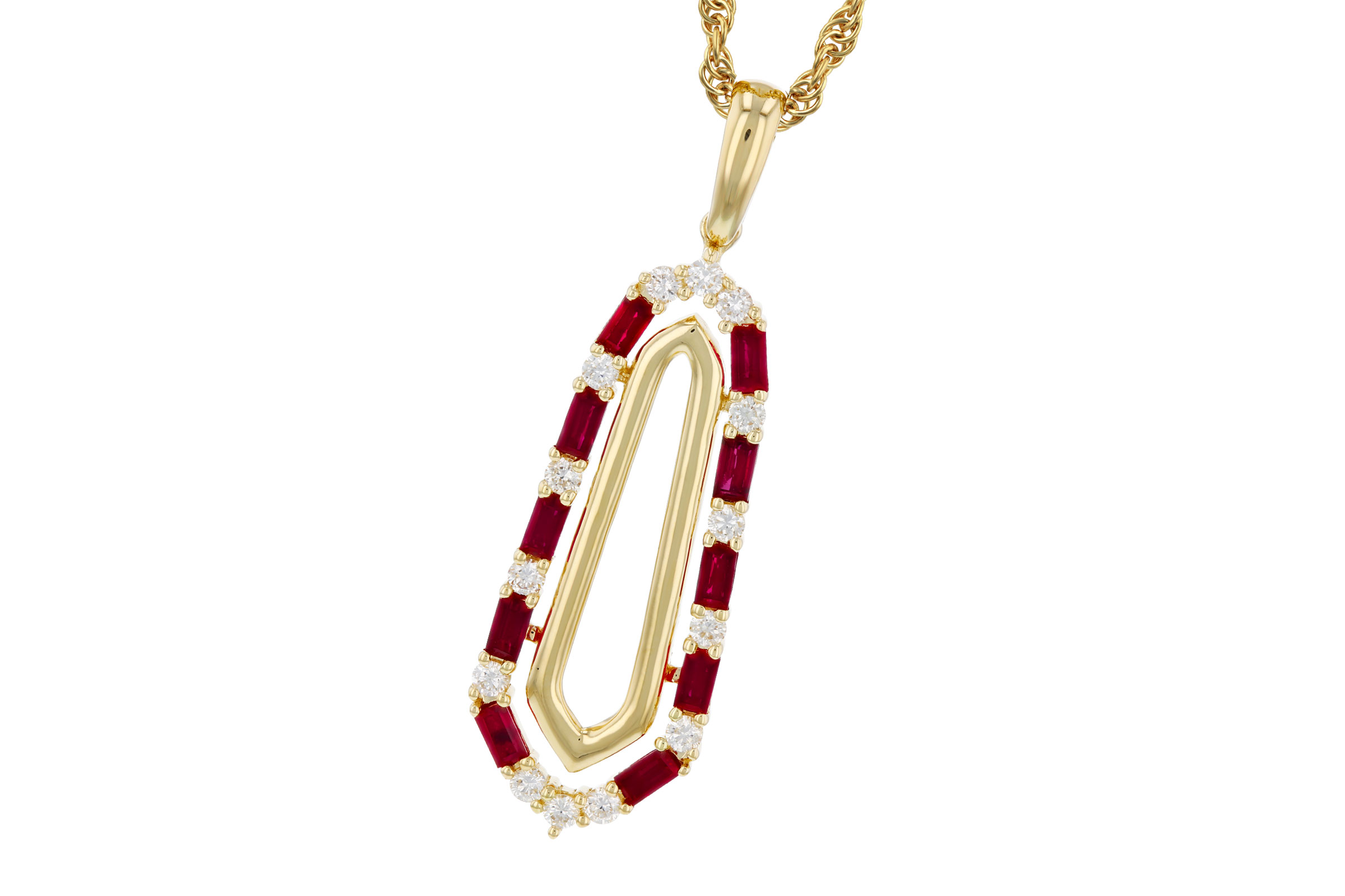 G284-93863: NECKLACE .72 TW RUBY .92 TGW