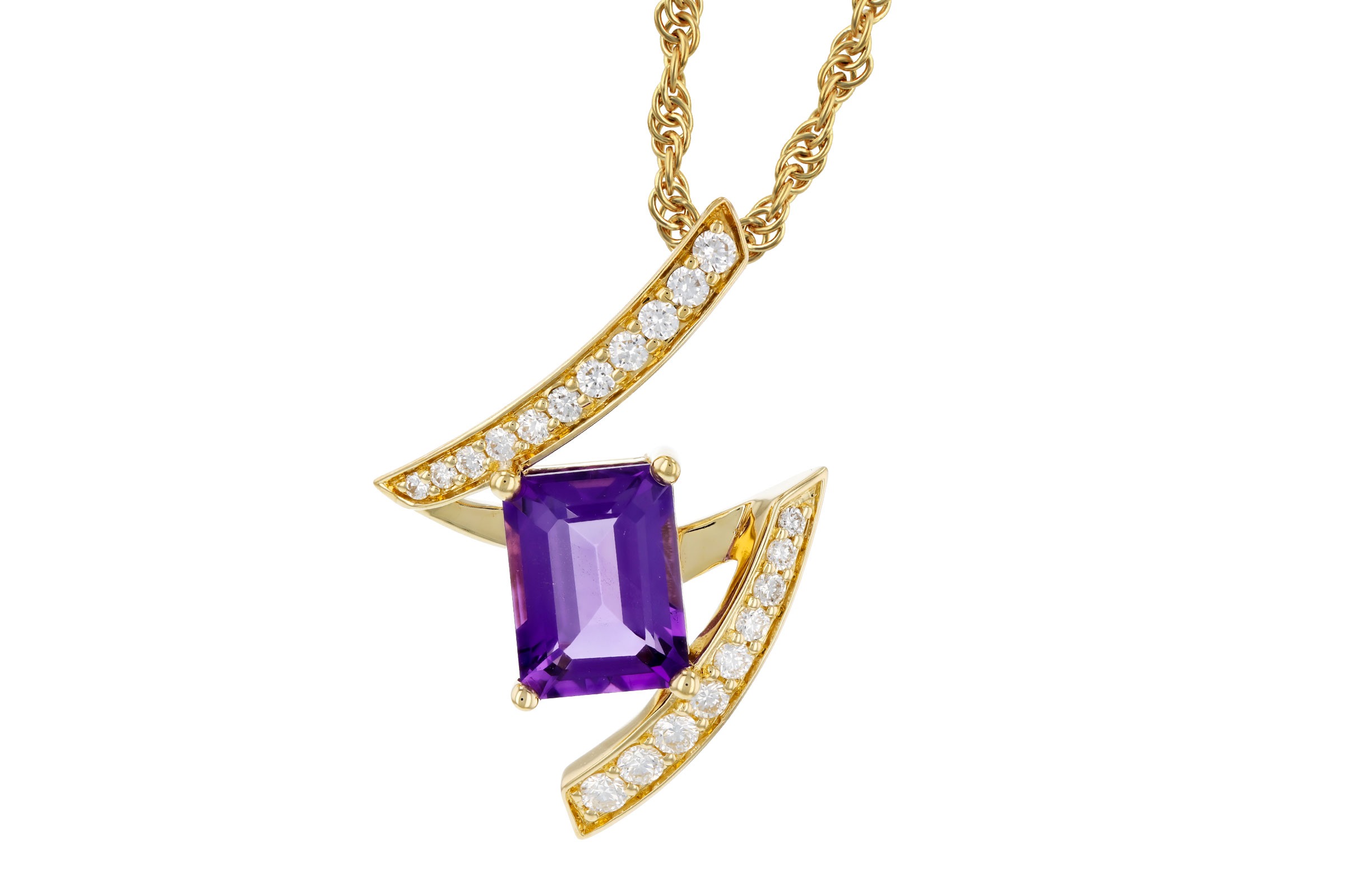 G284-93881: NECKLACE 1.36 AMETHYST 1.56 TGW (8x6MM AMY)