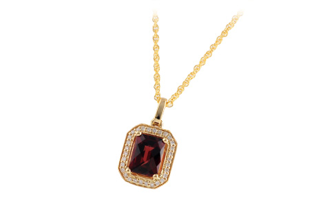 H196-74817: NECK 1.93 GARNET 2.04 TGW