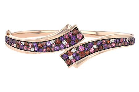 H197-70235: BANGLE 3.12 MULTI-COLOR 3.30 TGW (AMY,GT,PT)