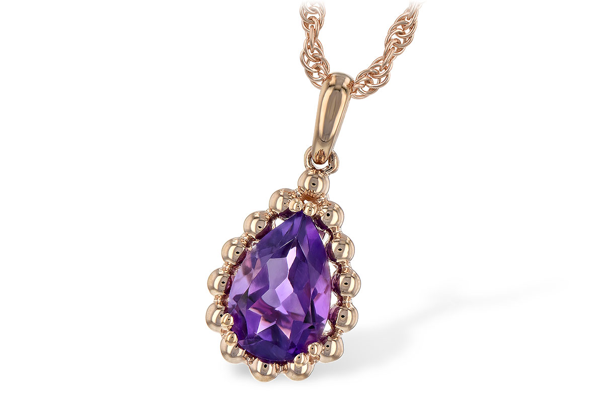 H198-58435: NECKLACE 1.06 CT AMETHYST