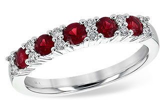 H199-46635: LDS WED RG .66 RUBY .83 TGW