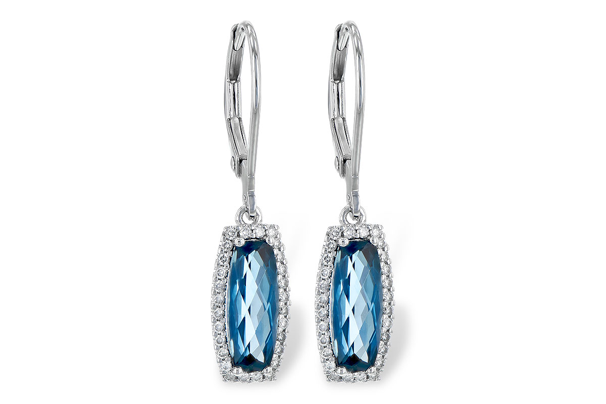 H199-51126: EARR 2.10 LONDON BLUE TOPAZ 2.28 TGW