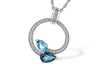 H199-52044: NECK 1.22 BLUE TOPAZ 1.40 TGW