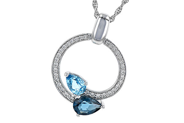 H199-52044: NECK 1.22 BLUE TOPAZ 1.40 TGW