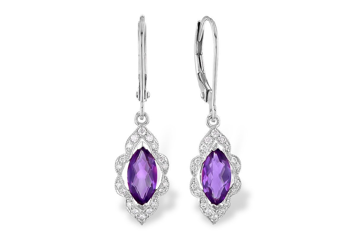 H282-26553: EARR .92 TW AMETHYST 1.07 TGW