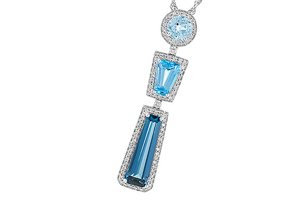 H283-11117: NECK 3.26 TW BLUE TOPAZ 3.50 TGW