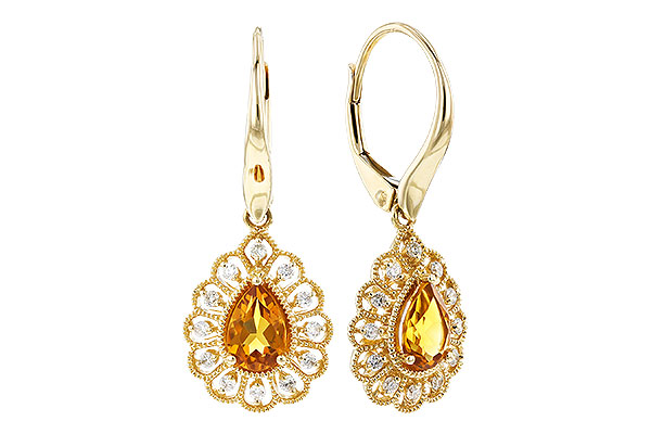 H283-12081: EARR .74 TW CITRINE .90 TGW